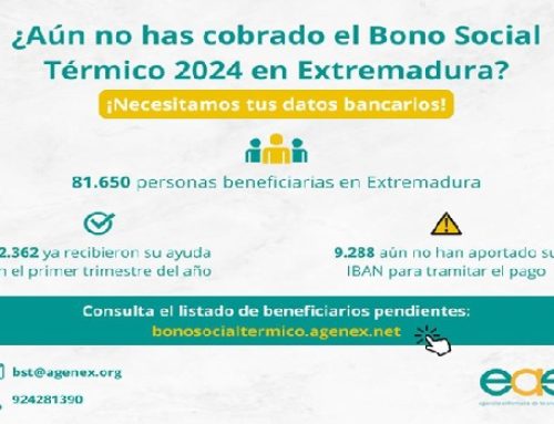 AGENEX busca a más de 9.000 extremeños que aún no han cobrado el Bono Social Térmico 2024 por falta de datos